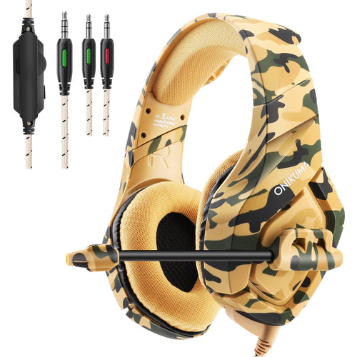 ONIKUMA K1-B Camouflage Elite stereo gaming headset for PS4, Xbox, PC and Switch