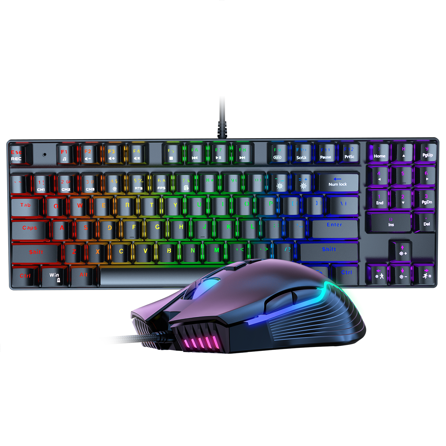 ONIKUMA G27 Wired 104-Keys Backlit Mechanical Gaming Keyboard