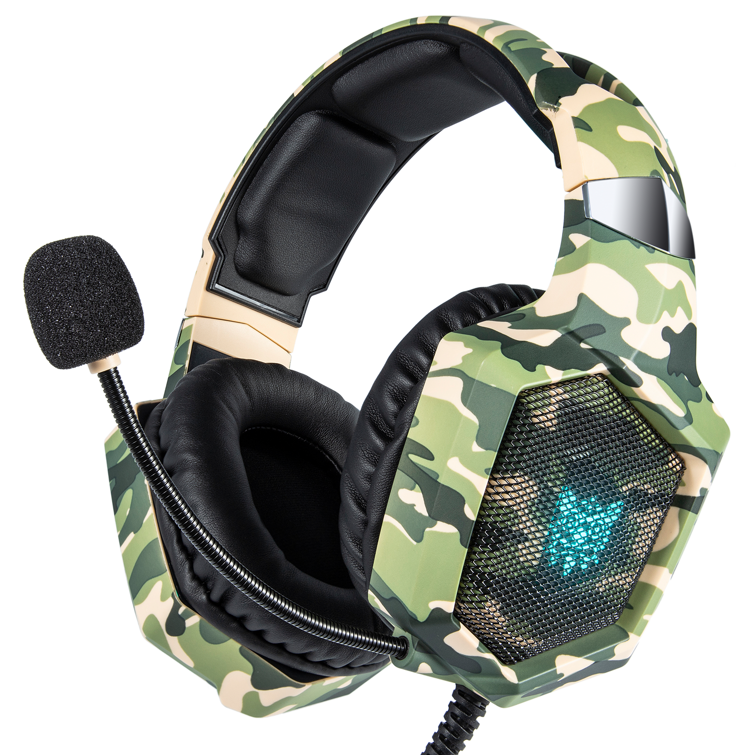 ONIKUMA K8 Gaming Headphones PS4 Headset Camouflage casque Wired PC Gamer  Stereo with Micro LED Lights For XBox One/Laptop