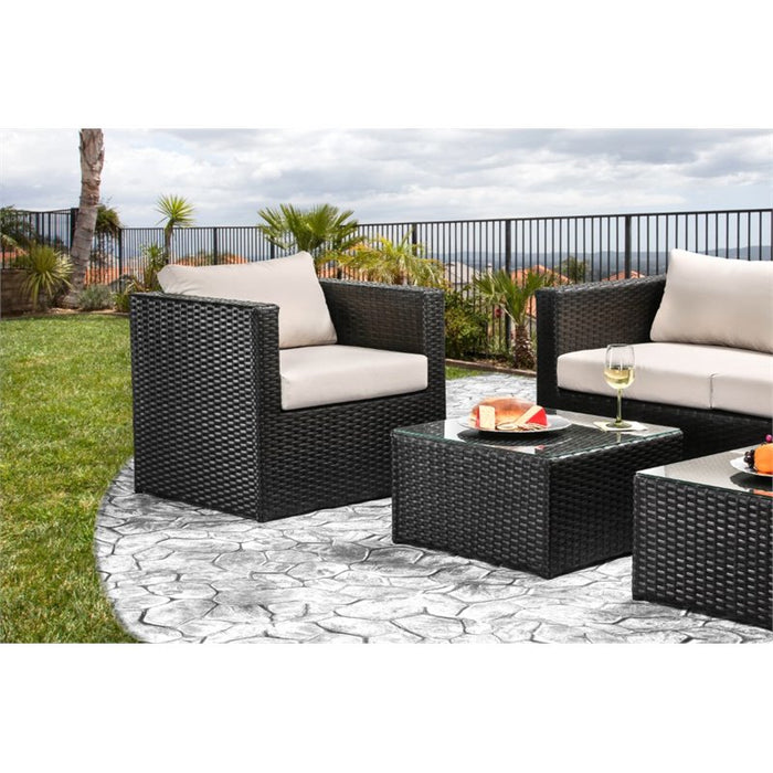 Dalton Contemporary Style Outdoor Patio 5PC Lounge Set