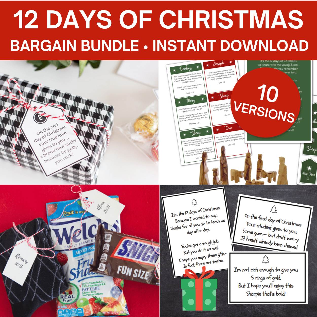 12 Days of Christmas Bargain Bundle ($60 Value-10 Versions)