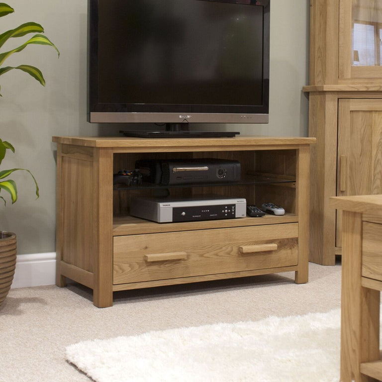 Premium 100 Solid Natural Oak Florence Tv Cabinet Premium Oak