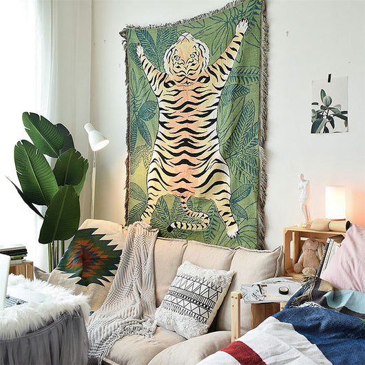 Human Made Tiger Throw / Woven Blanket / Tapestry – Peppery Home