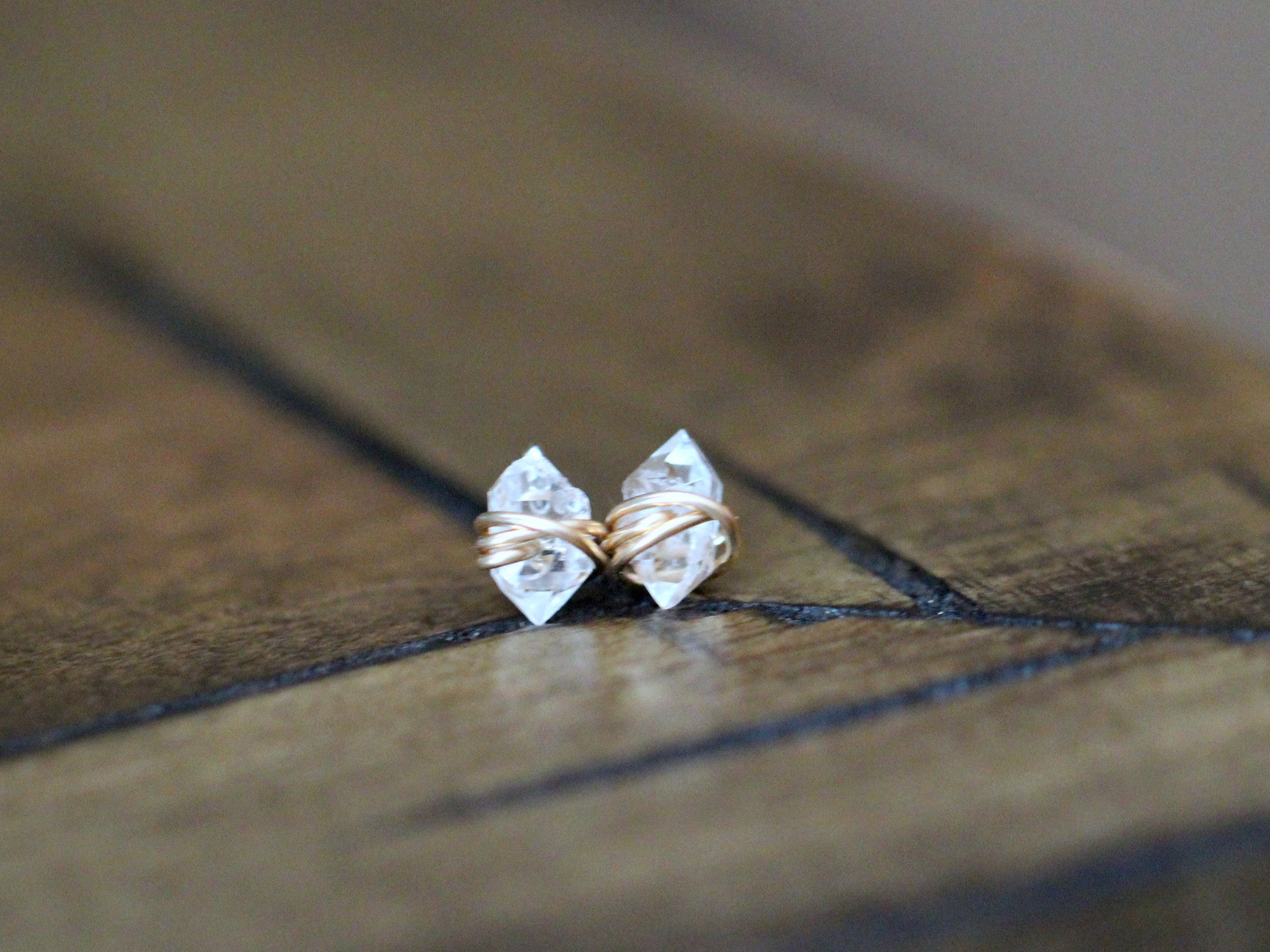 Herkimer Diamond Studs - Larger Size