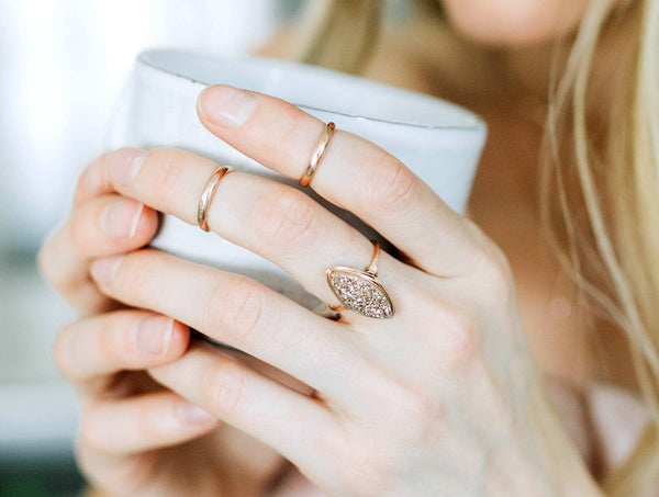 solid gold midi rings