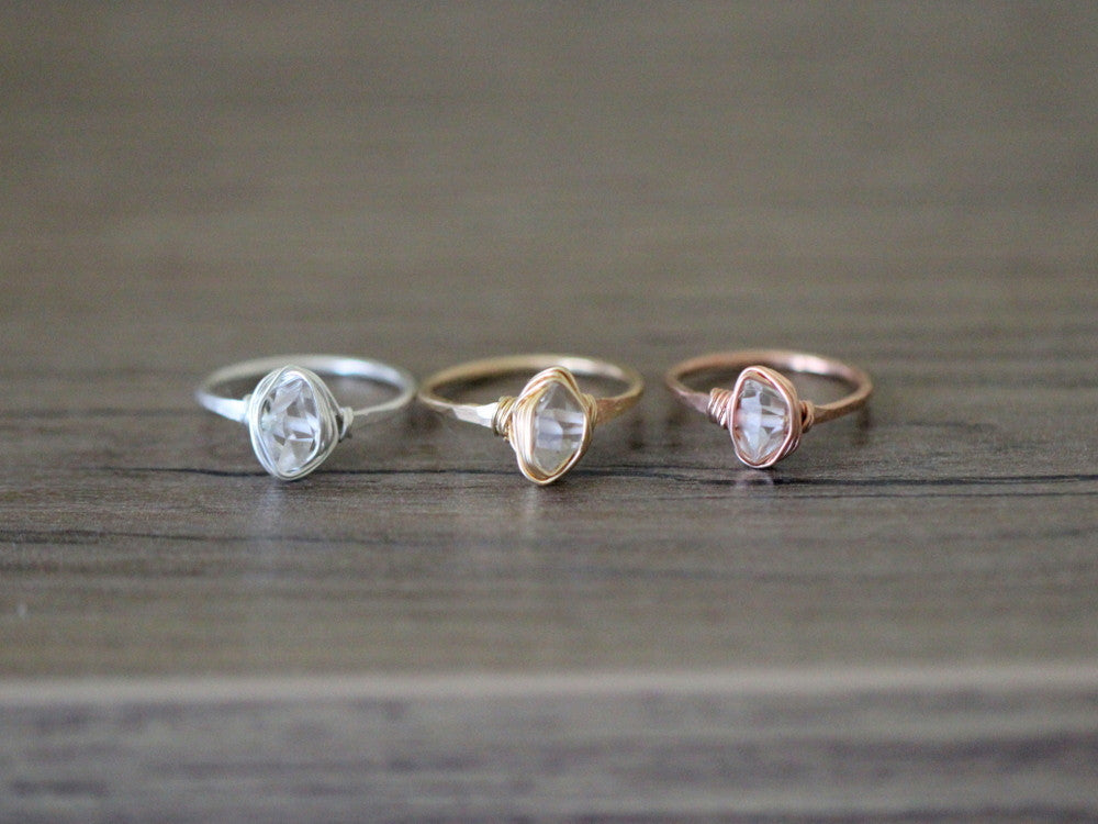 Herkimer Diamond Ring