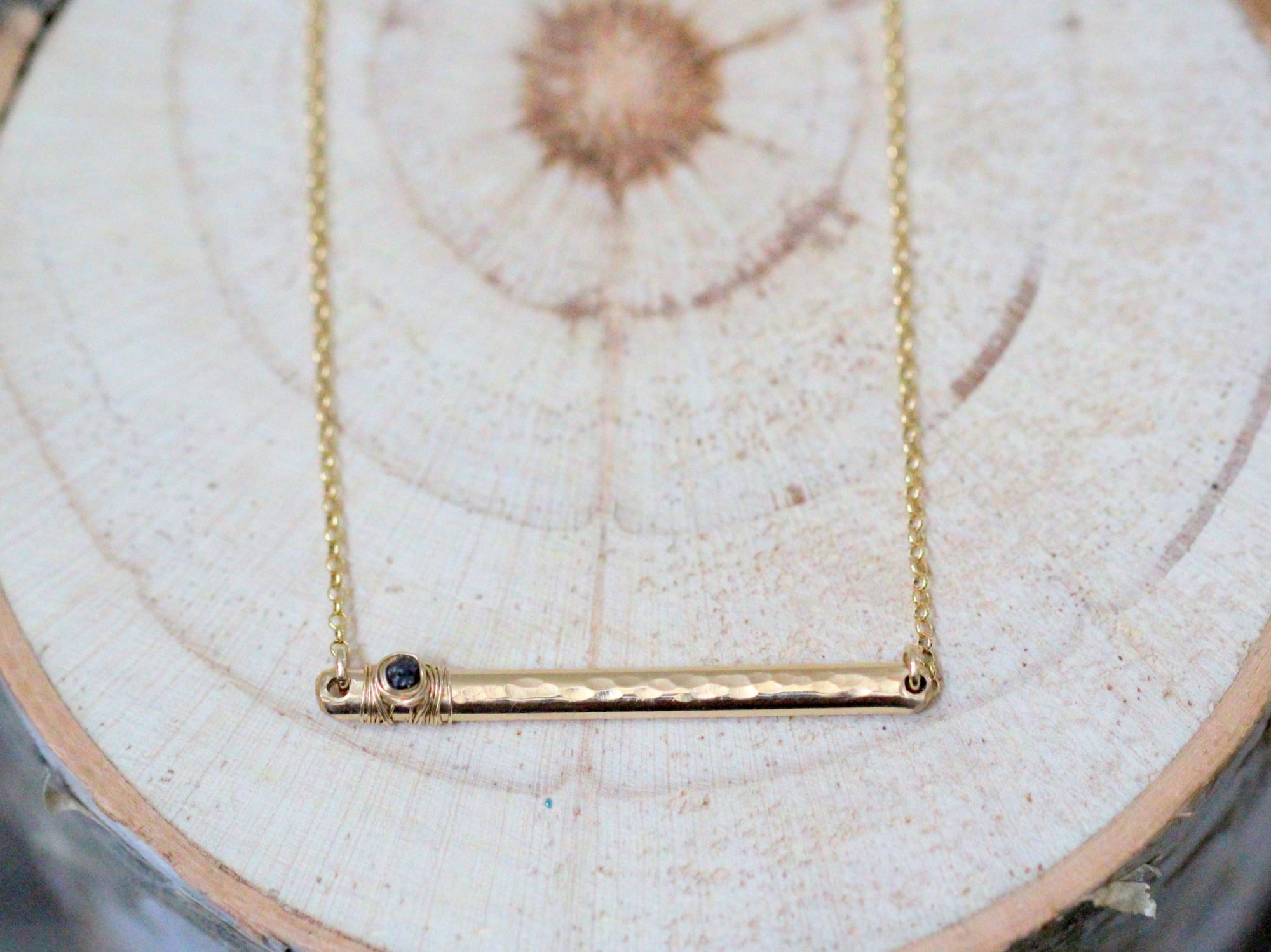 Refraction Bar Necklace - Black Diamond