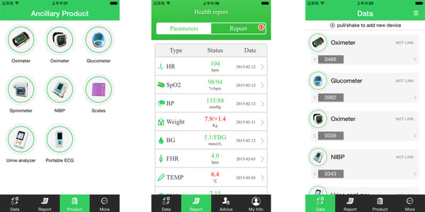 FL10 Portable ECG Monitor with Bluetooth, APP and PC software