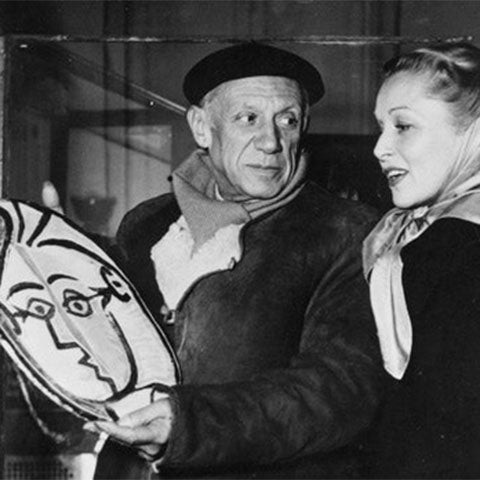 Picasso with woman