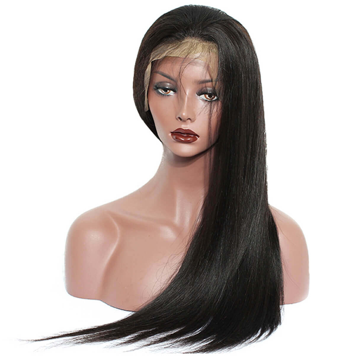 Lakihair 100% Unprocessed Human Hair Silky Straight Lace Front Wigs With Baby Hair