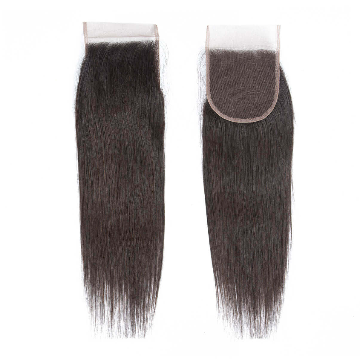 Lakihair 8A Brazilian Unprocessed Virgin Human Straight Hair 4 Bundles With Lace Closure 4x4