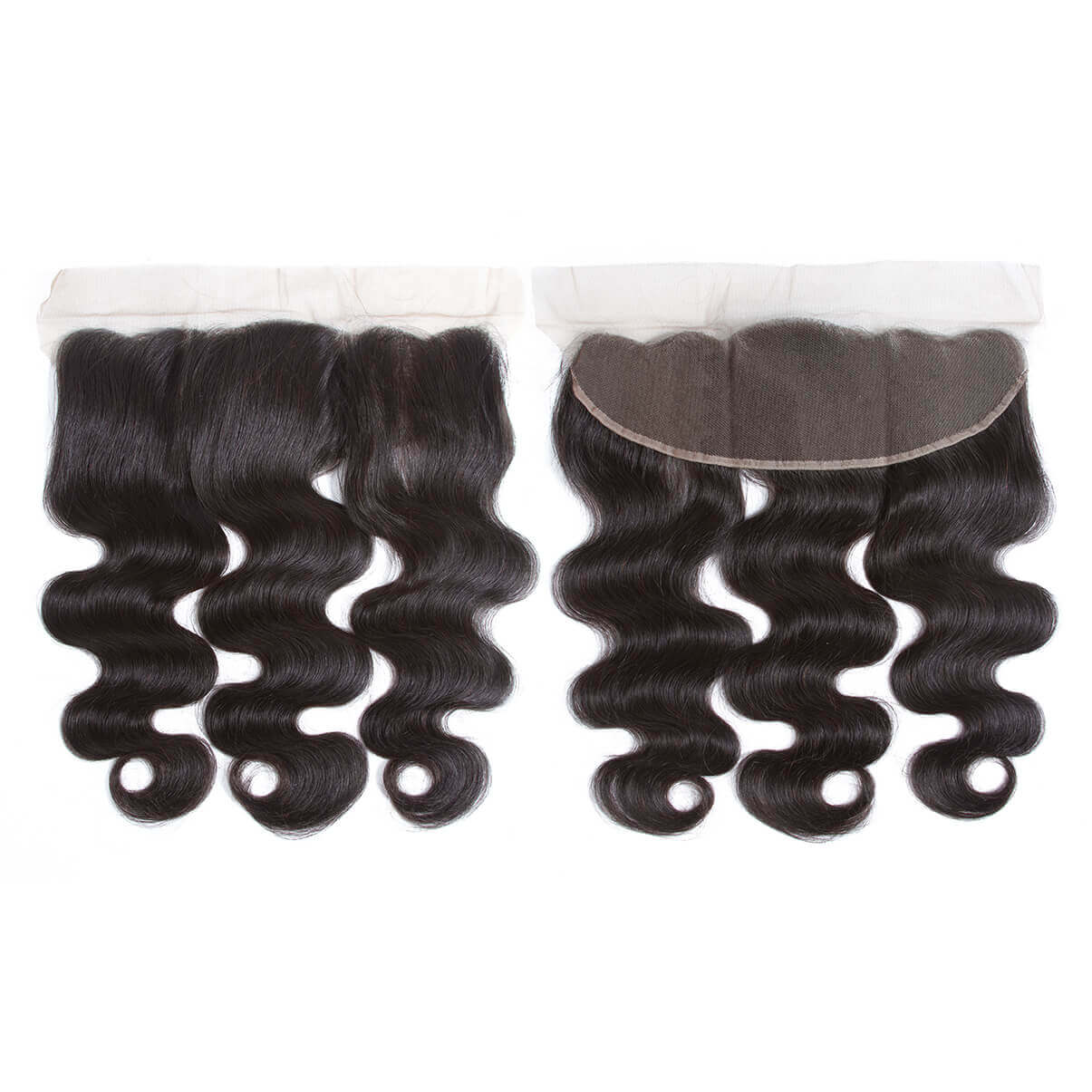 Lakihair Virgin Human Hair Brazilian Body Wave 4 Bundles With Lace Frontal Closure 13x4 Pre Plucked Ear To Ear Frontal