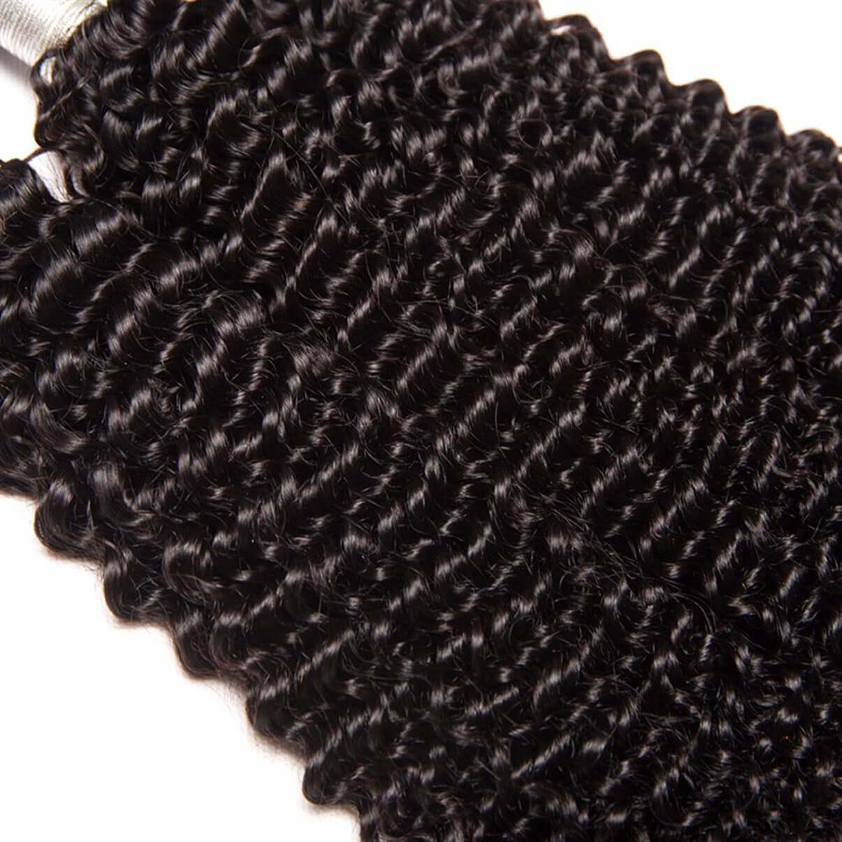 Lakihair 8A Brazilian Human Hair 4 Bundles Kinky Curly Hair Bundles With Lace Closure 4x4