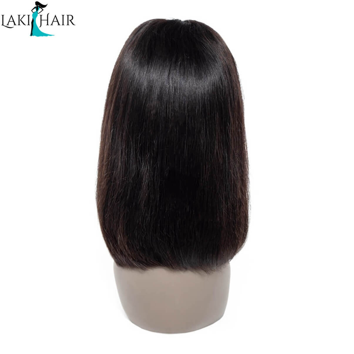 Lakihair Short Lace Front Human Hair Wigs Virgin Brazilian Straight Hair Bob Wigs With Pre Plucked Hairline Bleached Knots 180% Density