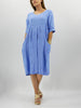 Lovely to Wear Linen Dress 3653 | Iris Blue