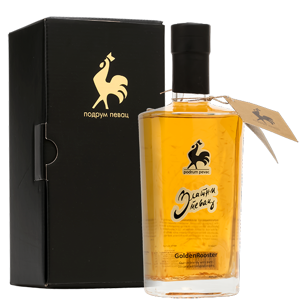 Podrum Pevac Quince Brandy w/23 Carat Gold Leafs Euro Specialty Beverages