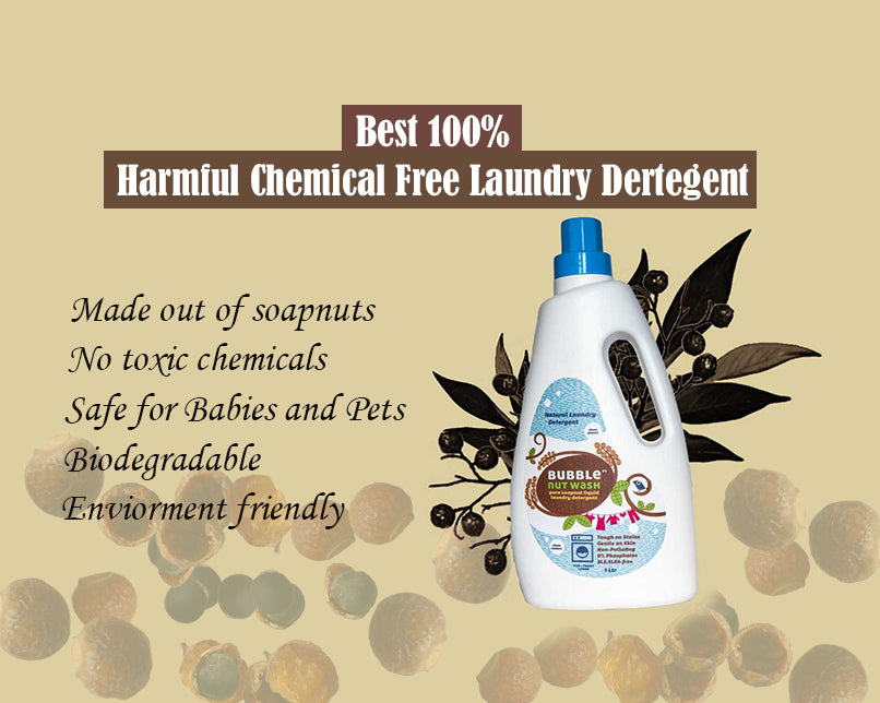 Best 100% harmful chemical free soapnut based natural laundry detergent