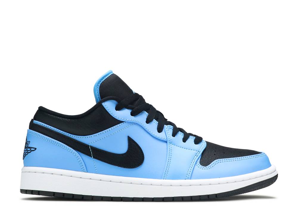 carolina blue and black jordan 1 low