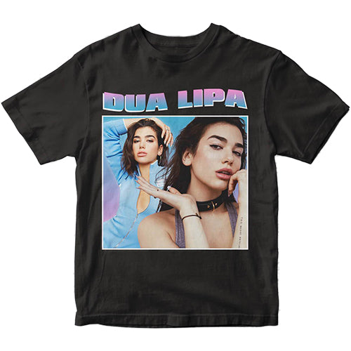 Dua Lipa Vintage Style T Shirt Black Crooklyn