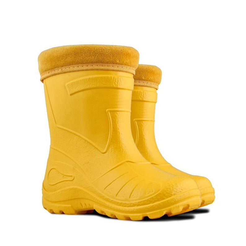 Kids Lined Wellies | Yellow Welly Boots 