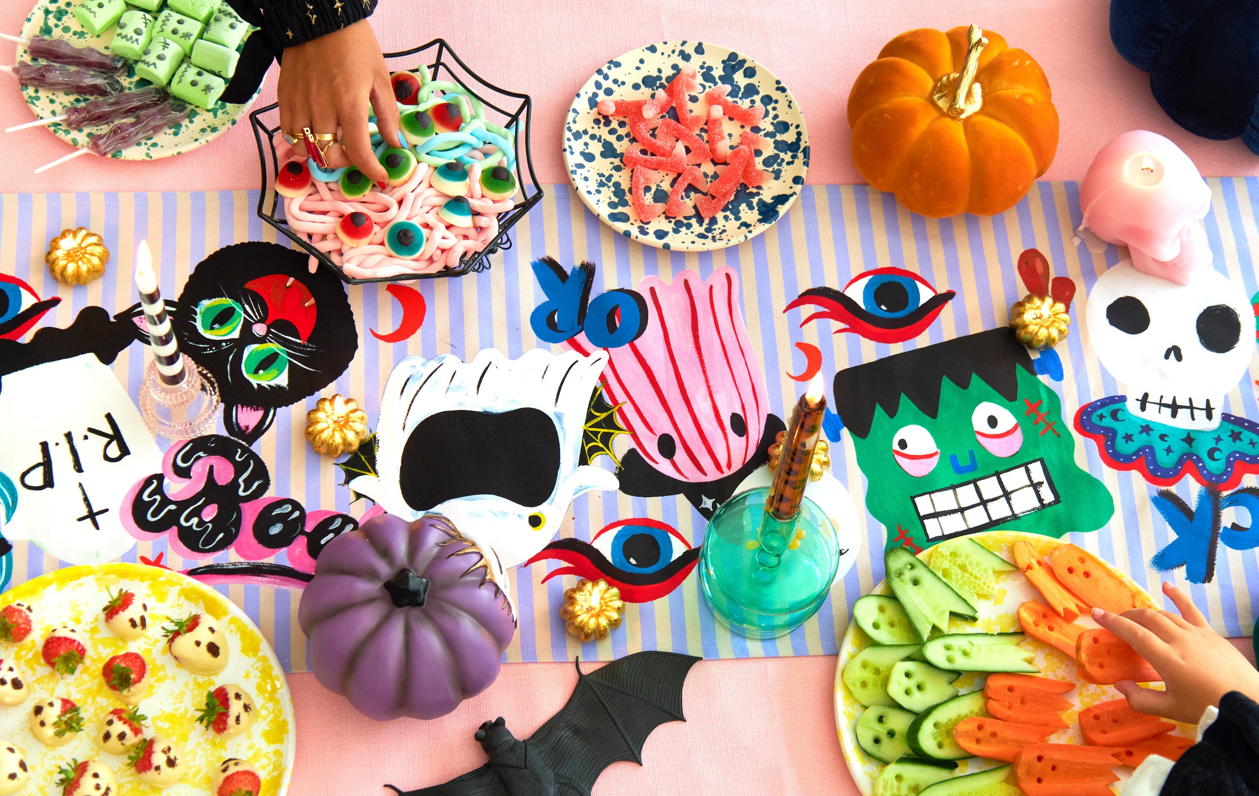 Halloween Table Runner Party Feast