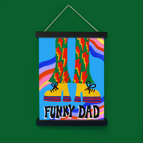 Funky Dad Print in Magnetic Poster Frame