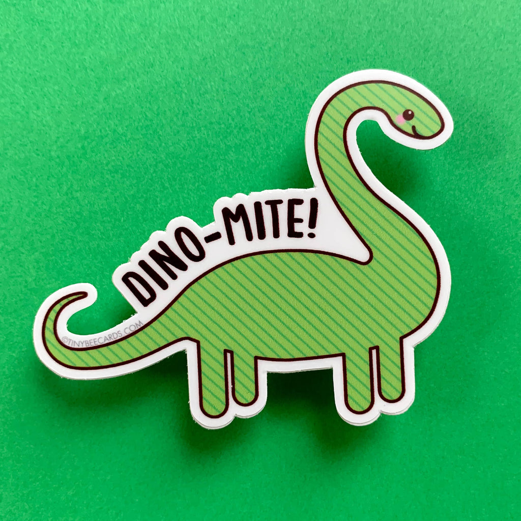 Dinosaur Vinyl Sticker Dino-mite! – TinyBeeCards