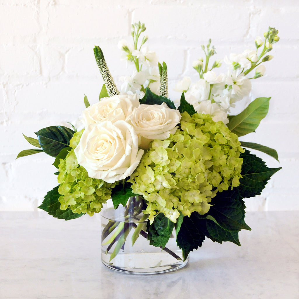 mint green flower arrangements