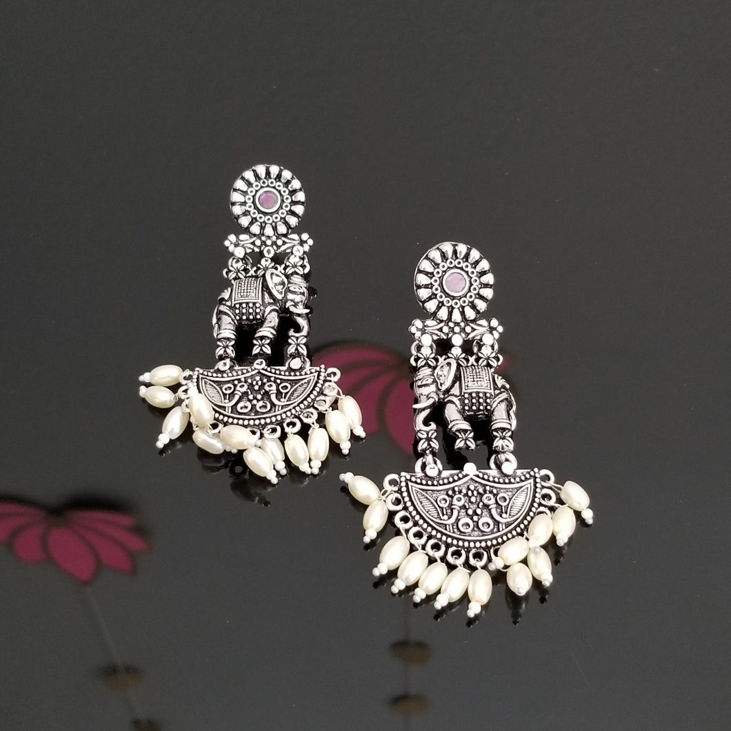 Reserved For Amulya Indo Western Trendy Earring With Oxidised Plating AG12