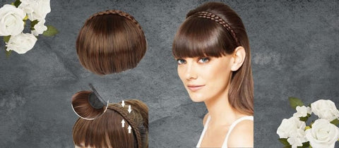 Coiffure simple avec fausse frange