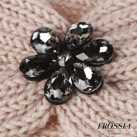 Bandeau cheveux en laine avec bijoux | Frossia