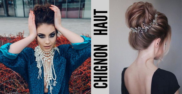 chignon décoiffé haut