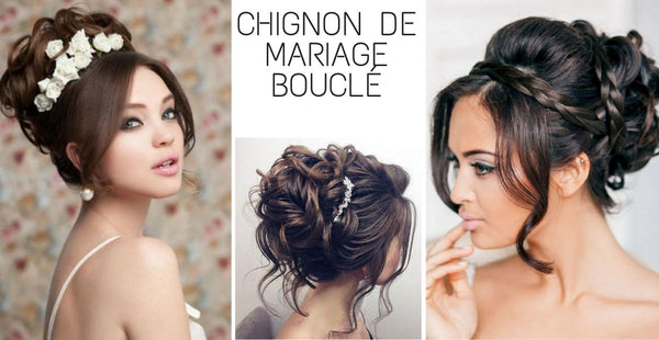 meilleur chignon bouclé mariage