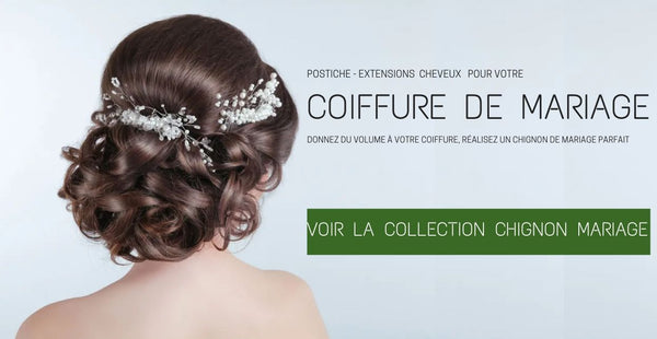 collection postiche cheveux chignon bouclé