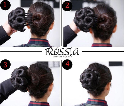 Hair extension chignon +chignon avec extensions bas tete