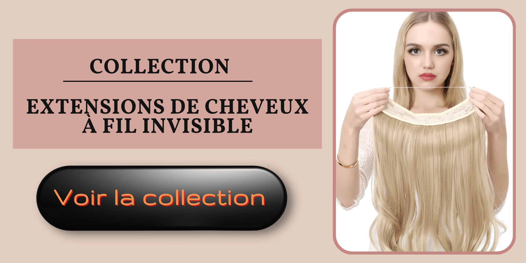 Collection extension cheveux fil invisible