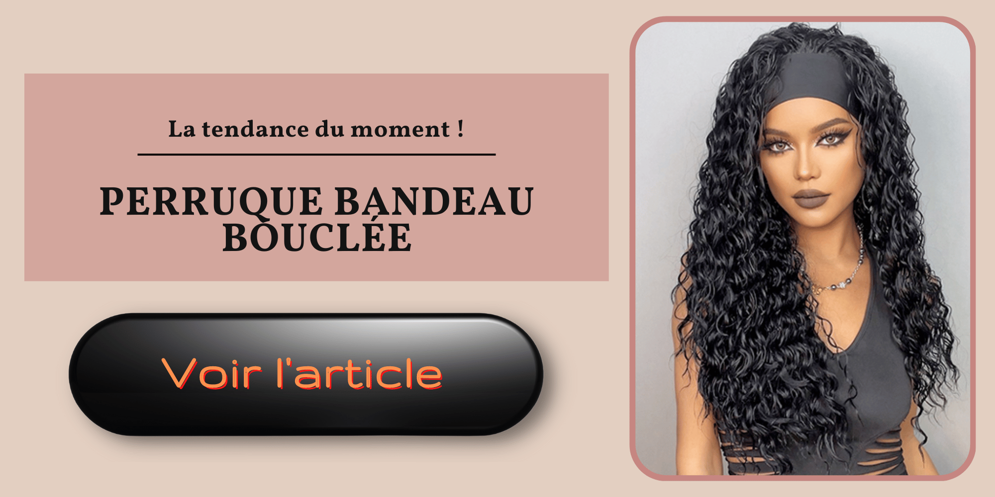 Perruque bandeau bouclée