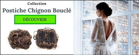 postiche chignon bouclé pour mariage