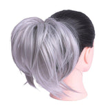 Postiche Chignon Effet Décoiffé Gris