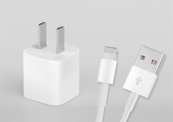 Apple original 5W USB charger and USB A to lightning cable