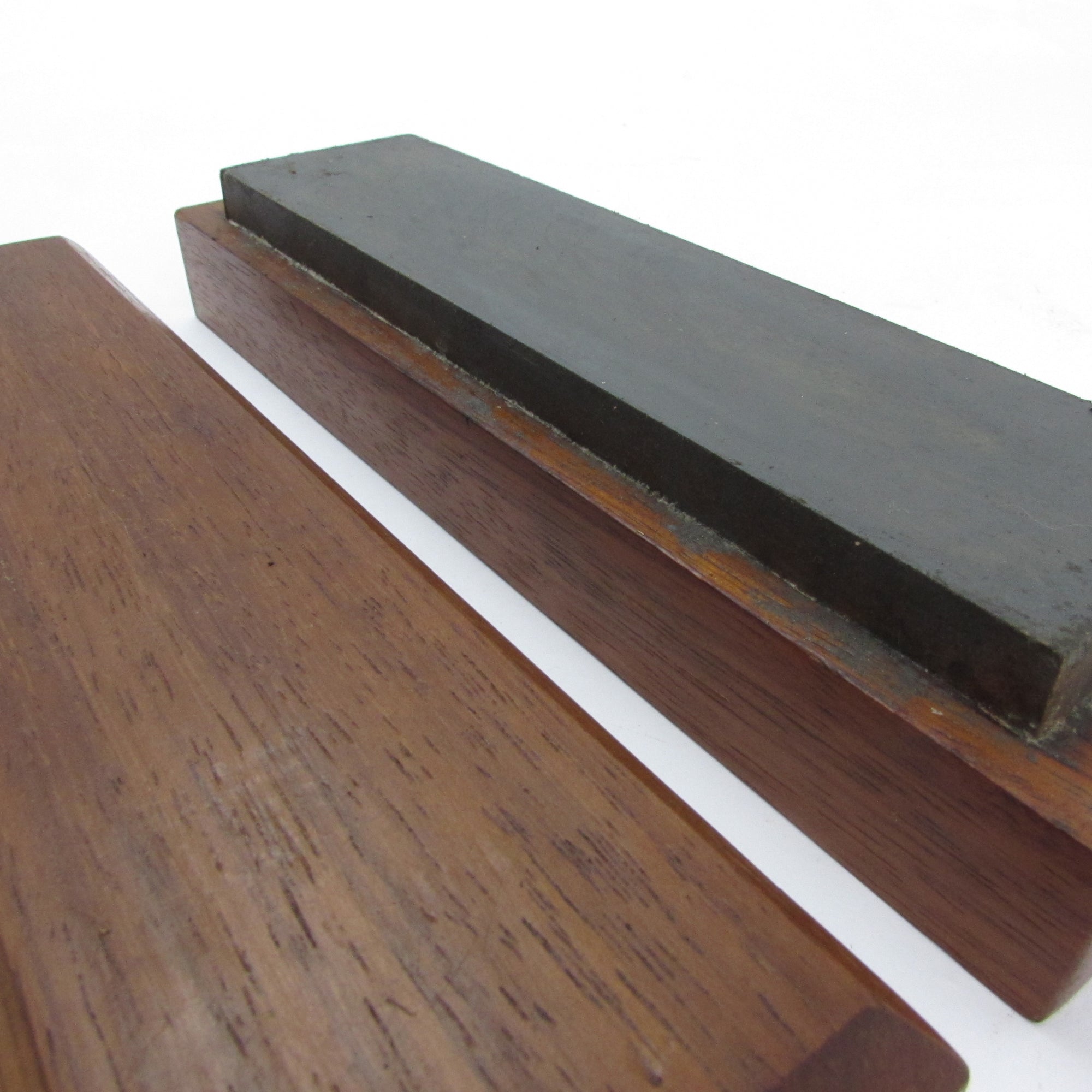 SOLD Boxed Oilstone Sharpening Stone (Mahogany) OldTools.co.uk