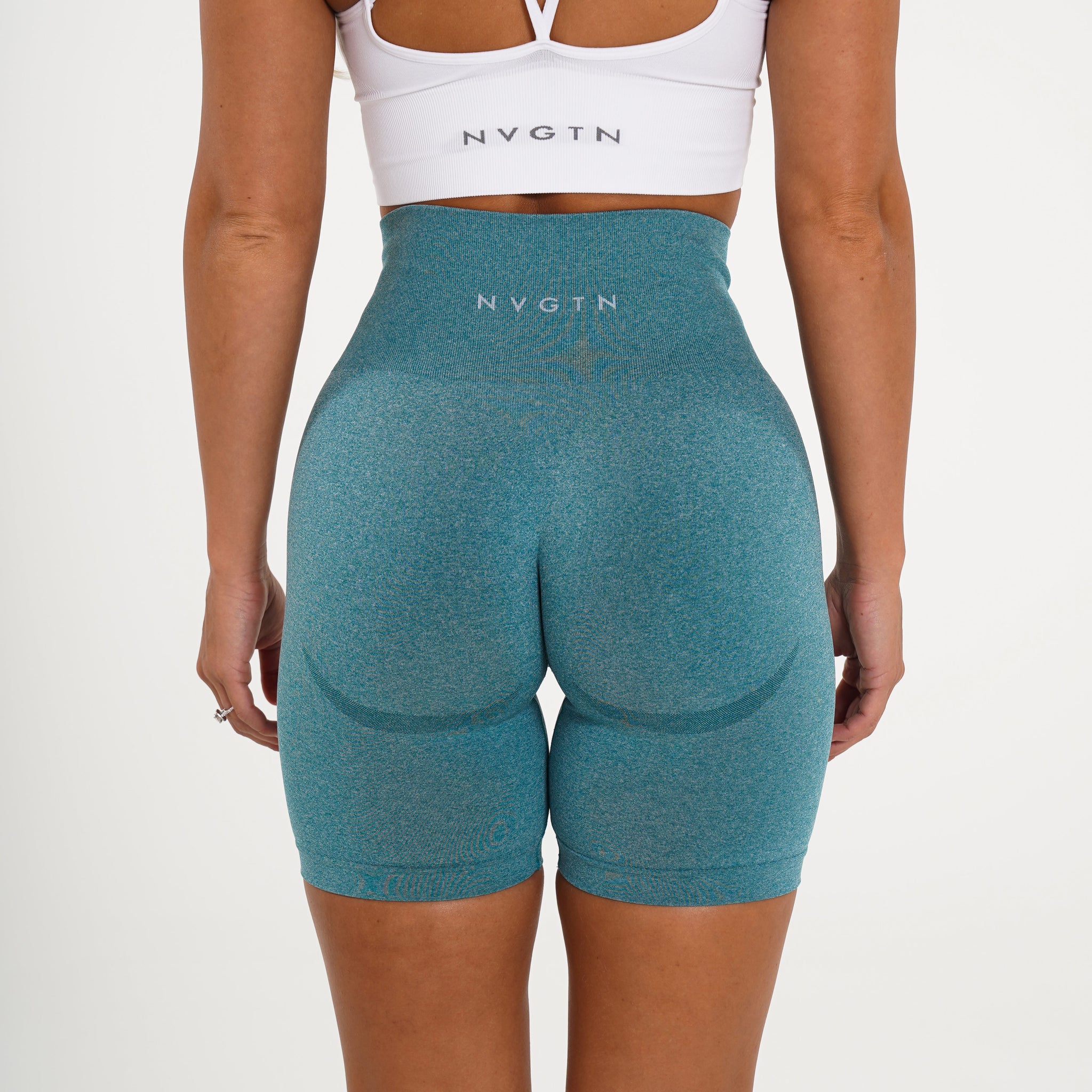 teal biker shorts