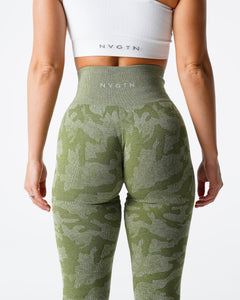 Yellow Camo Seamless Leggings - NVGTN Dupes