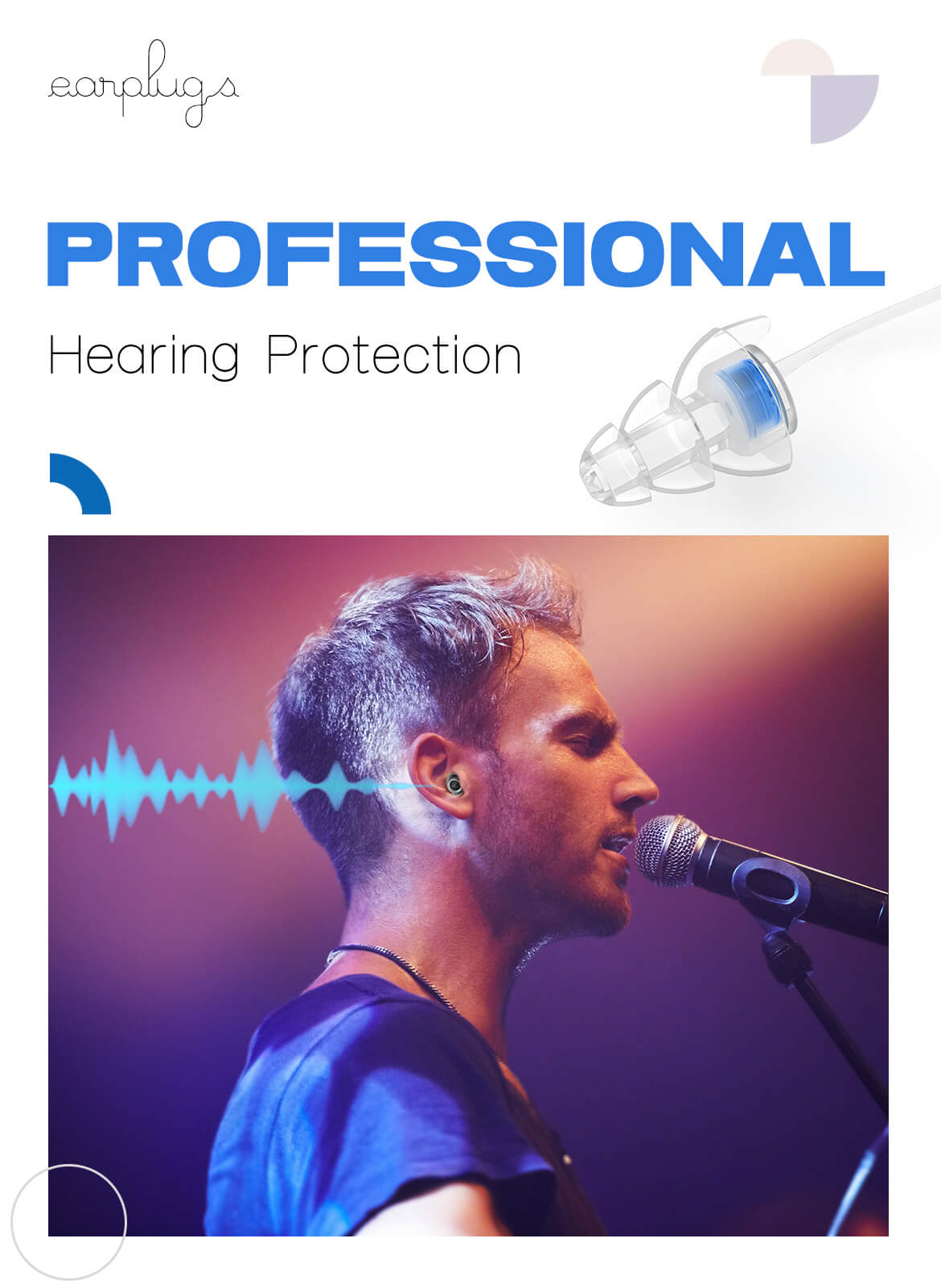 Musicians 21c - Hearprotek Noise Cancelling High Fidelity Concert Ear Plugs