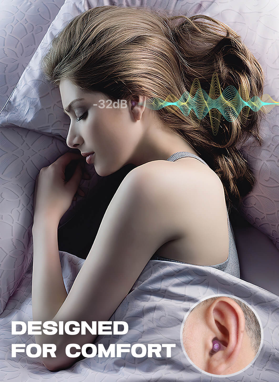 DreamQuick Hearprotek 32NRR Noise Reduction Sleeping Ear Plugs