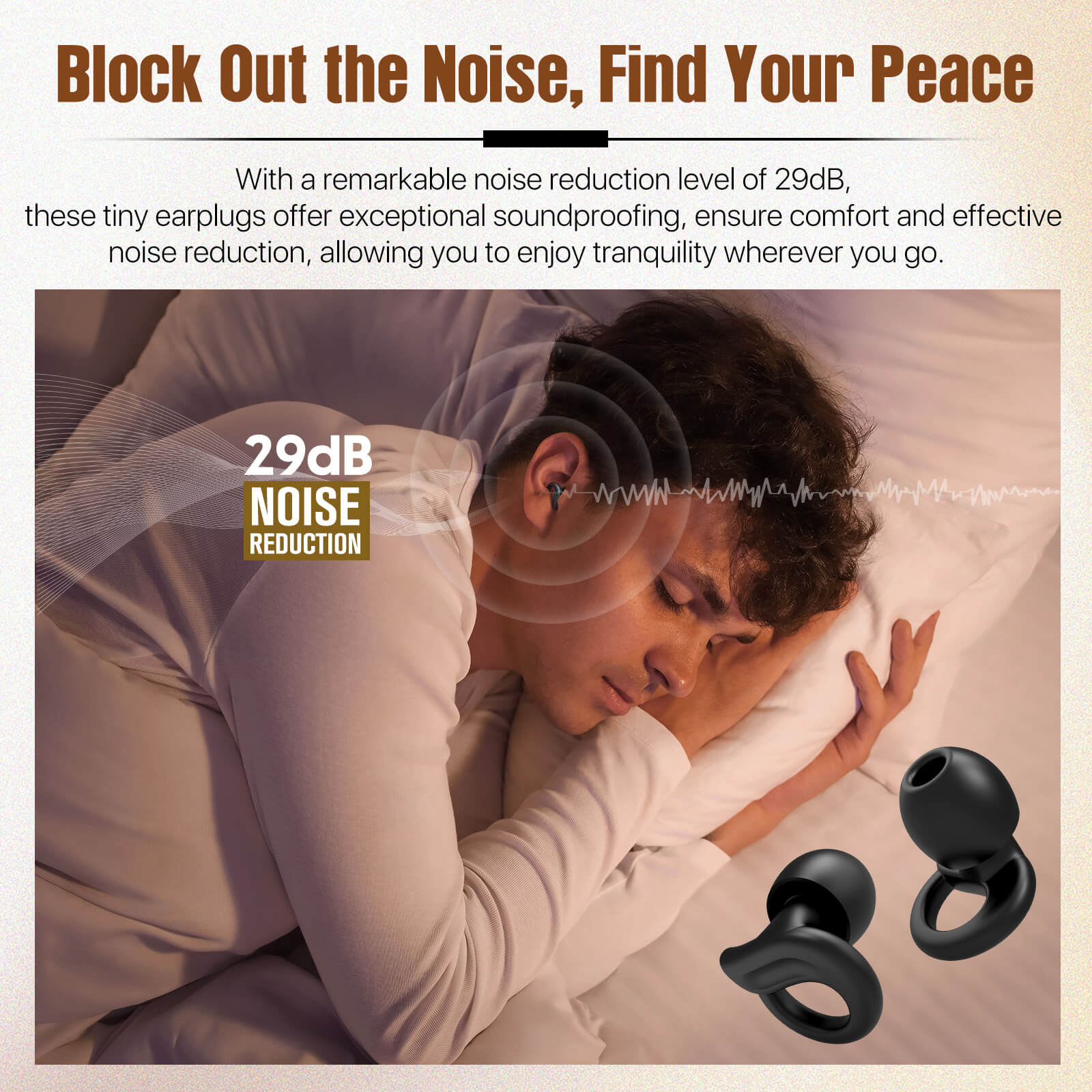 DreamComfort Hearprotek 29db Noise Reduction Sleeping Ear Plugs