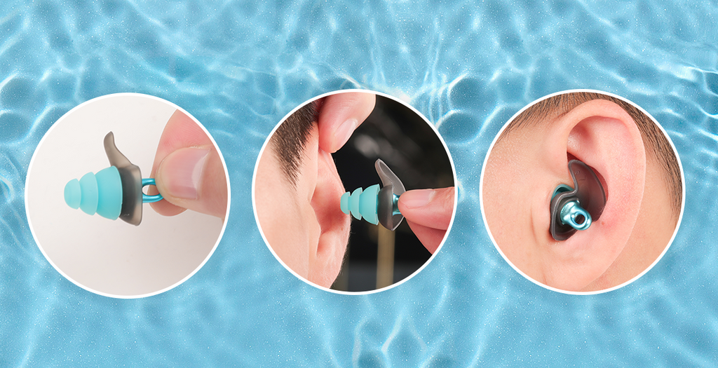 the proper ways to insert swimming earplugs