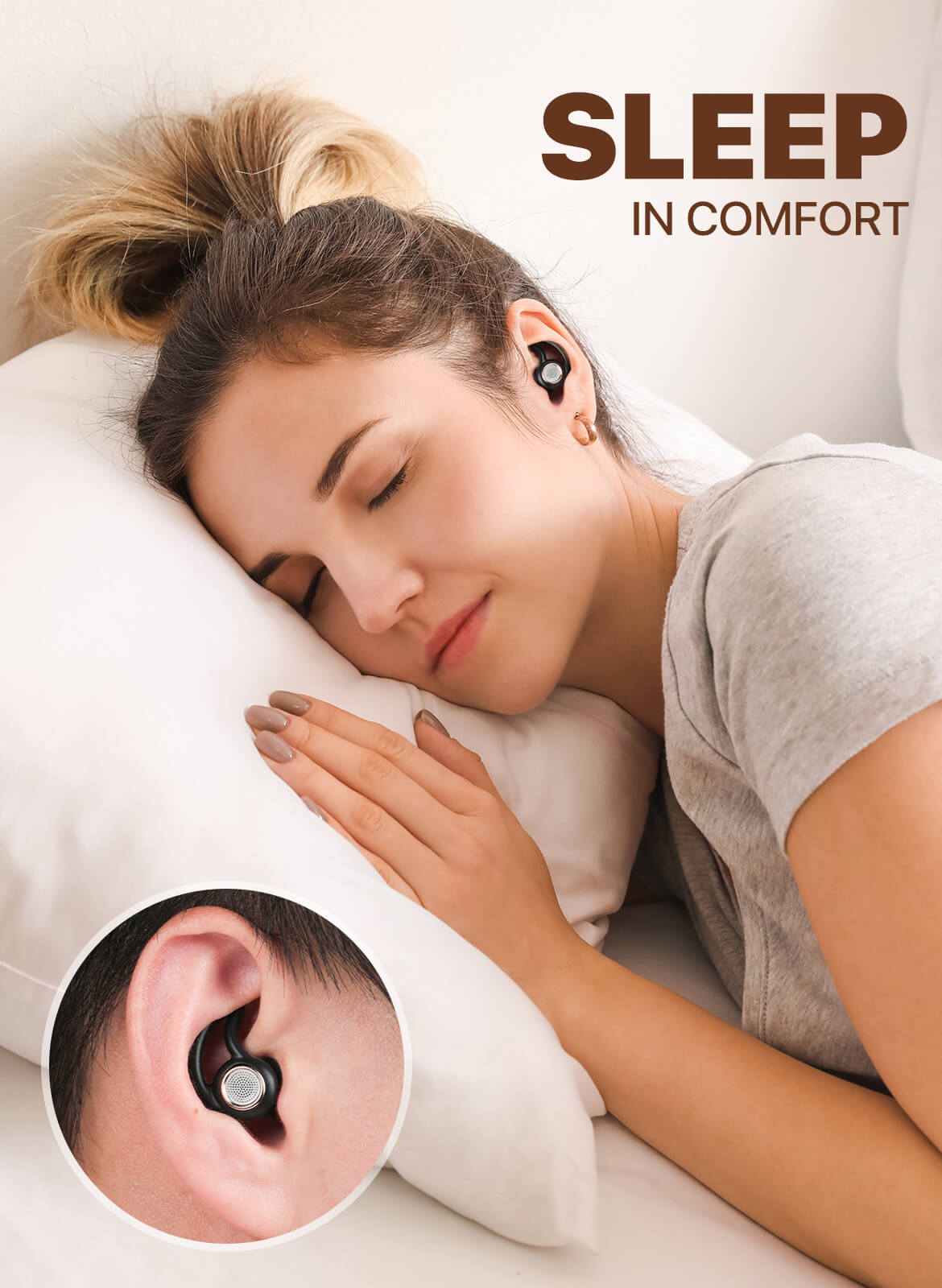 Sleep Noise Earplug Kit Reduction Silicone Black Soundproof Ear Plug  Canceling Protect Tapones Memory Foam Earplugs