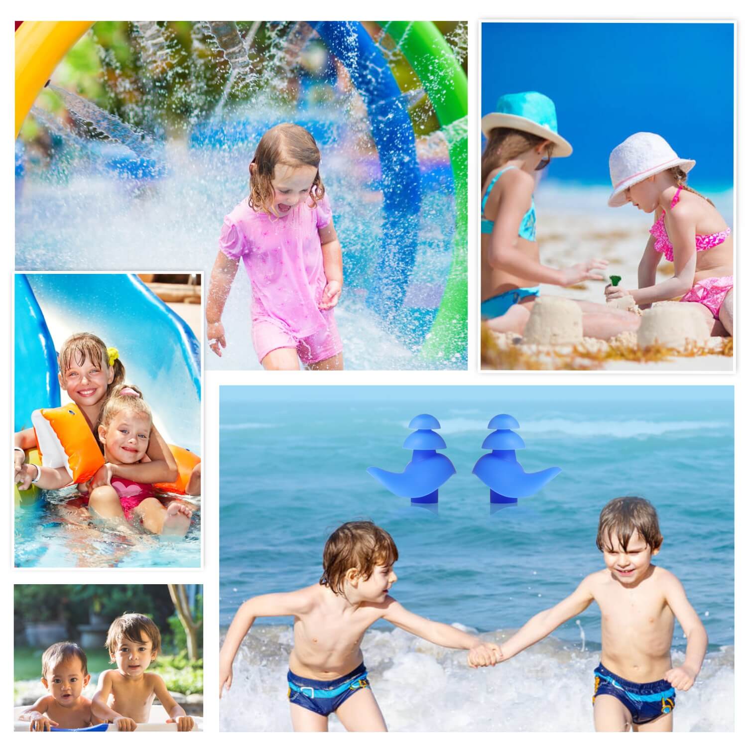 Aquaproof Plus Kids - Hearprotek 2 Pairs Soft Silicone Swimming Ear Plugs for Kids