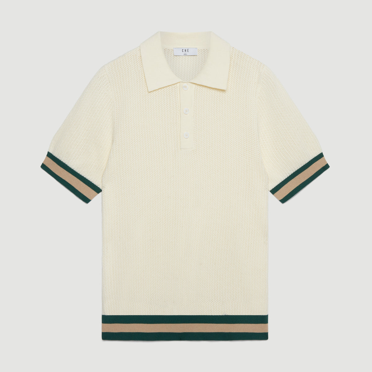 Ivory Cotton Short Sleeve Polo | CHÉ Studios